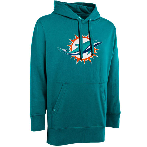 Men Antigua Miami Dolphins Signature Pullover Hoodie Aqua->miami dolphins->NFL Jersey